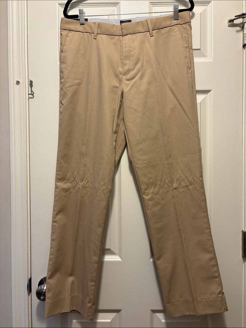Men's Tan Straight-Leg Chino Pants